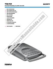 Ver TCM-929 pdf Especificaciones de comercialización