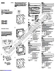 Ver KDL-46XBR2 pdf Manual de instalación del panel de moldura (inglés, español, francés)