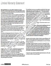 View VGP-BMS30 pdf Limited Warranty Statement (English / Le Francaise)
