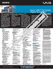 View VGC-RA920G pdf Marketing Specifications (VGC-RA920G CTO series)