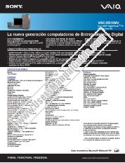 Voir VGC-RB10MV pdf Especificaciones