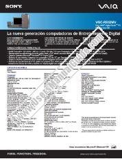 Voir VGC-RB52M pdf Especificaciones