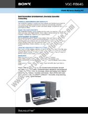 Ver VGC-RB64G pdf Especificaciones de comercialización