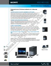 Ver VGC-RC110G pdf Especificaciones de comercialización