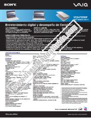 Voir VGN-FS930F pdf Especificaciones