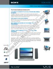 View VGN-A790 pdf Marketing Specifications