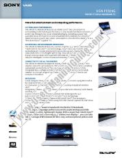 Voir VGN-FE670G pdf Spécifications de marketing