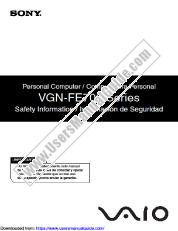 View VGN-FE790 pdf Safety Information / Informacion de Seguridad