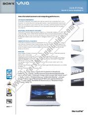 Ver VGN-FE770G pdf Especificaciones de comercialización