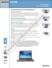 Ver VGN-FE790PL pdf Especificaciones de comercialización
