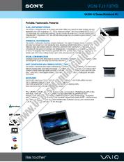 Vezi VGN-FJ170P pdf Specificațiile de marketing