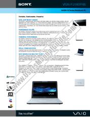 Ver VGN-FJ180P pdf Especificaciones de comercialización