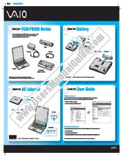 View VGN-FS500 pdf Welcome Mat