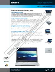 View VGN-FS620P pdf Marketing Specifications