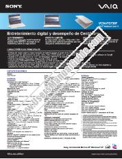 Voir VGN-FS730F pdf Especificaciones