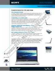 View VGN-FS730/W pdf Marketing Specifications