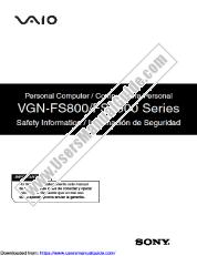 View VGN-FS850PW pdf Safety Information