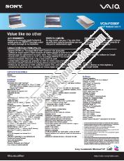 View VGN-FS980F pdf Especificaciones