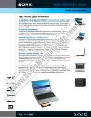 Voir VGN-S480 pdf Spcifications de marketing (VGN-S480 série BTO)