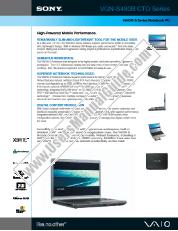 Vezi VGN-S480B pdf Specificațiile de marketing