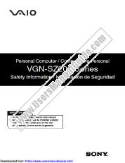 View VGN-SZ270P/C pdf Safety Information / Informacion de Seguridad