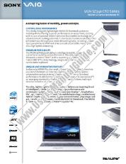 View VGN-SZ240P pdf Marketing Specifications (CTO Series)