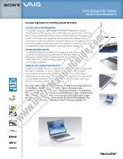 Ver VGN-SZ340 pdf Especificaciones de marketing (Serie CTO)
