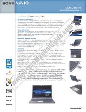Ver VGN-SZ360P pdf Especificaciones de comercialización