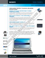 View VGN-T350P pdf Marketing Specifications