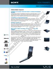 View VGN-TX690P pdf Marketing Specifications