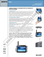 Ver VGN-UX180P pdf Especificaciones de comercialización