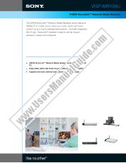 Ver VGP-MR100U pdf Especificaciones de comercialización