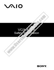 Ver VGX-XL1 pdf Información de seguridad de VGX-XL1A