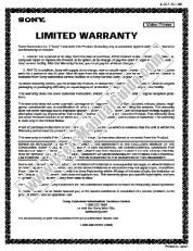 View DPP-EX7 pdf Warranty Card