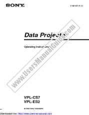 Ver VPL-CS7 pdf Instrucciones de operación