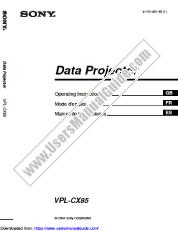 Ver VPL-CX85 pdf Instrucciones de operación