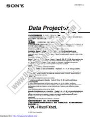 Ver VPL-FX52 pdf Instrucciones de operación