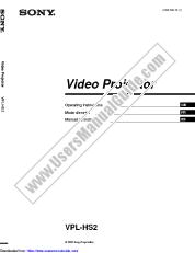 Vezi VPL-HS2 pdf Manual de Instrucciones