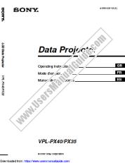 Ver VPL-PX40 pdf Instrucciones de operación