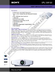 View VPL-VW100 pdf Marketing Specifications