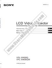 Ver VPL-W400Q pdf Instrucciones de operación