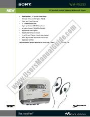 Ver WM-FS233 pdf Especificaciones del producto