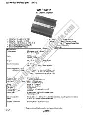 Voir XM-1002-HX pdf Spécifications et dimensions marketing