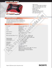 Ansicht XM-2150GSX pdf Marketing-Spezifikationen, Anschlüsse & Abmessungen