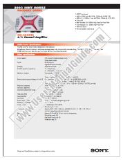 View XM-460GTX pdf Marketing Specifications, Connections & Dimensions