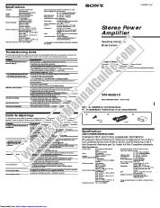 Voir XM-460GTX pdf Mode d'emploi (manuel primaire)