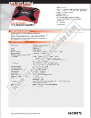 Ansicht XM-5150GSX pdf Marketing-Spezifikationen, Anschlüsse & Abmessungen
