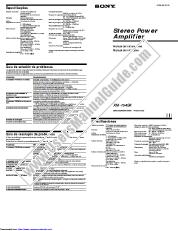 Ver XM-754SX pdf manual de instrucciones