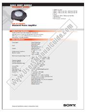 View XM-D1000P5 pdf Marketing Specifications, Connections & Dimensions