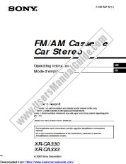 Ver XR-CA330 pdf Instrucciones de funcionamiento (manual principal)